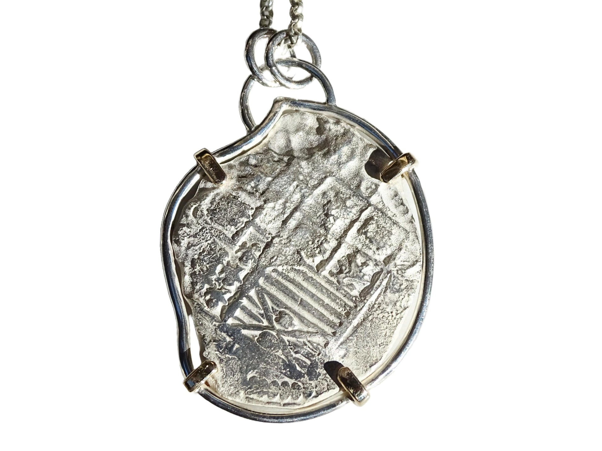 silver treasure coin necklace
