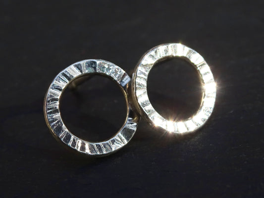 minimalist silver earrings