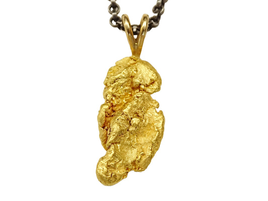chunky raw gold nugget pendant