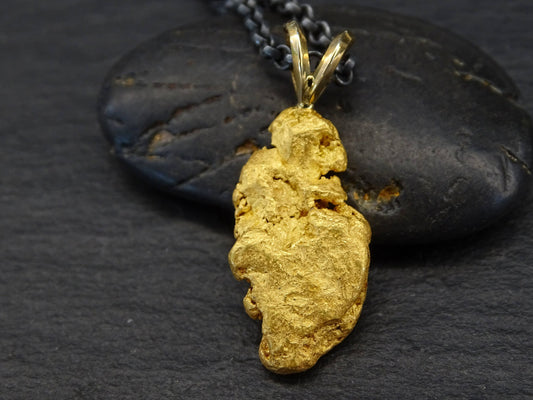chunky Alaska gold nugget pendant no. 62 - CrazyAss Jewelry Designs