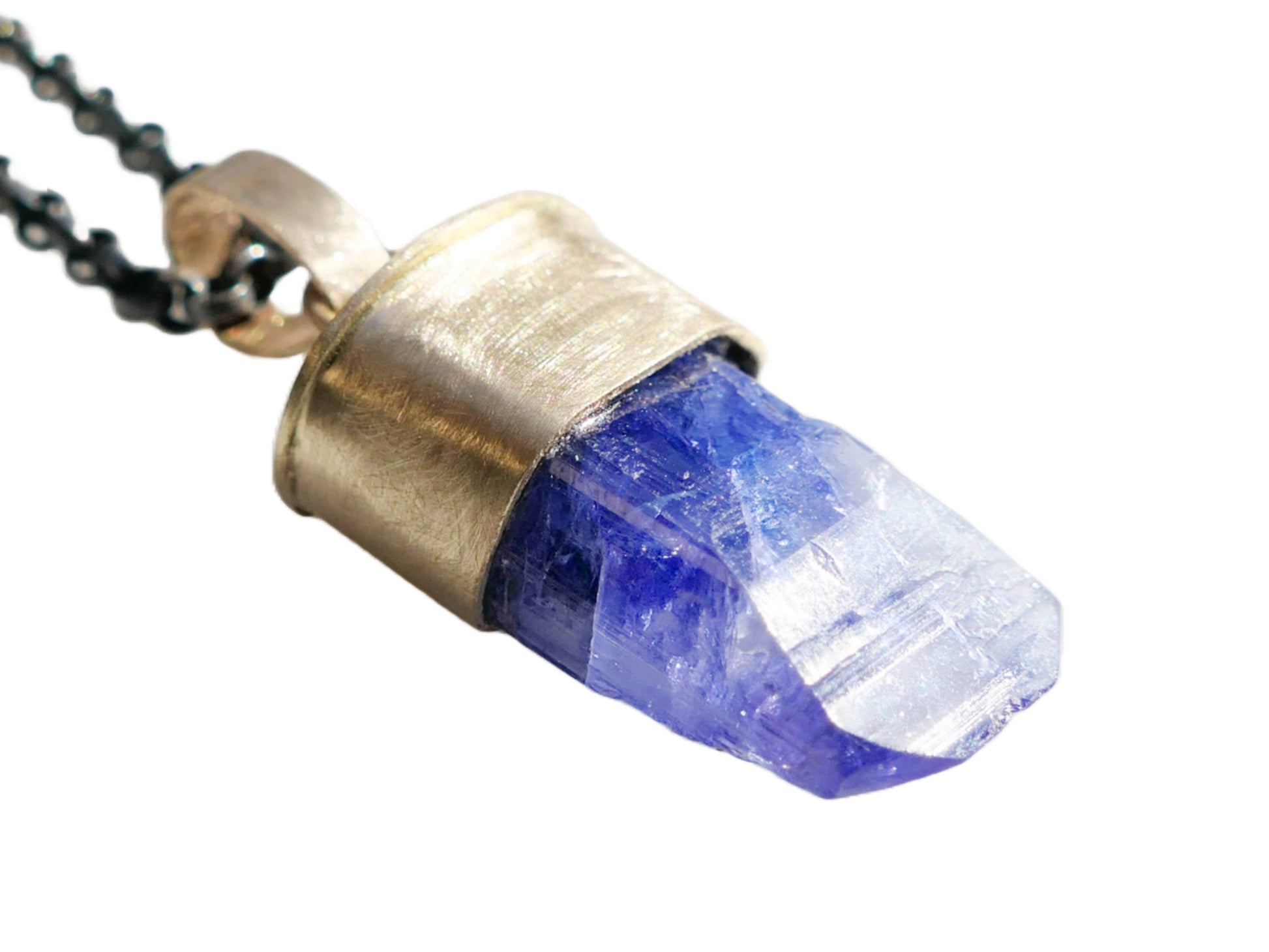 uncut tanzanite pendant