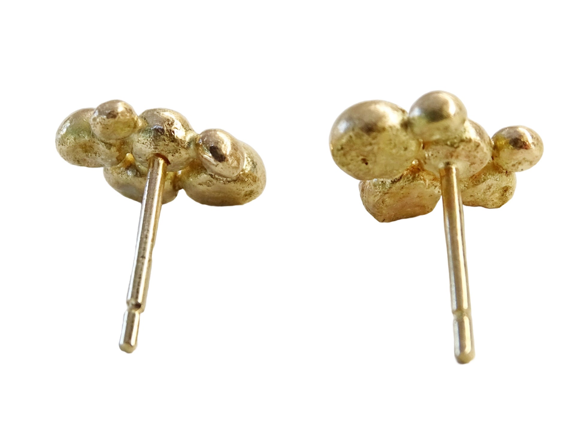 handmade gold stud earrings