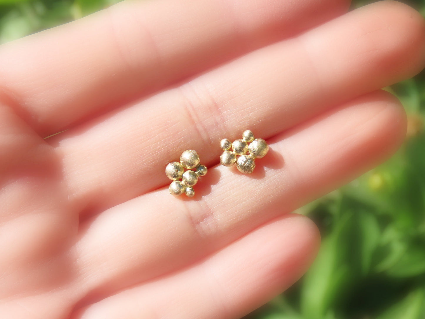 gold stud earrings