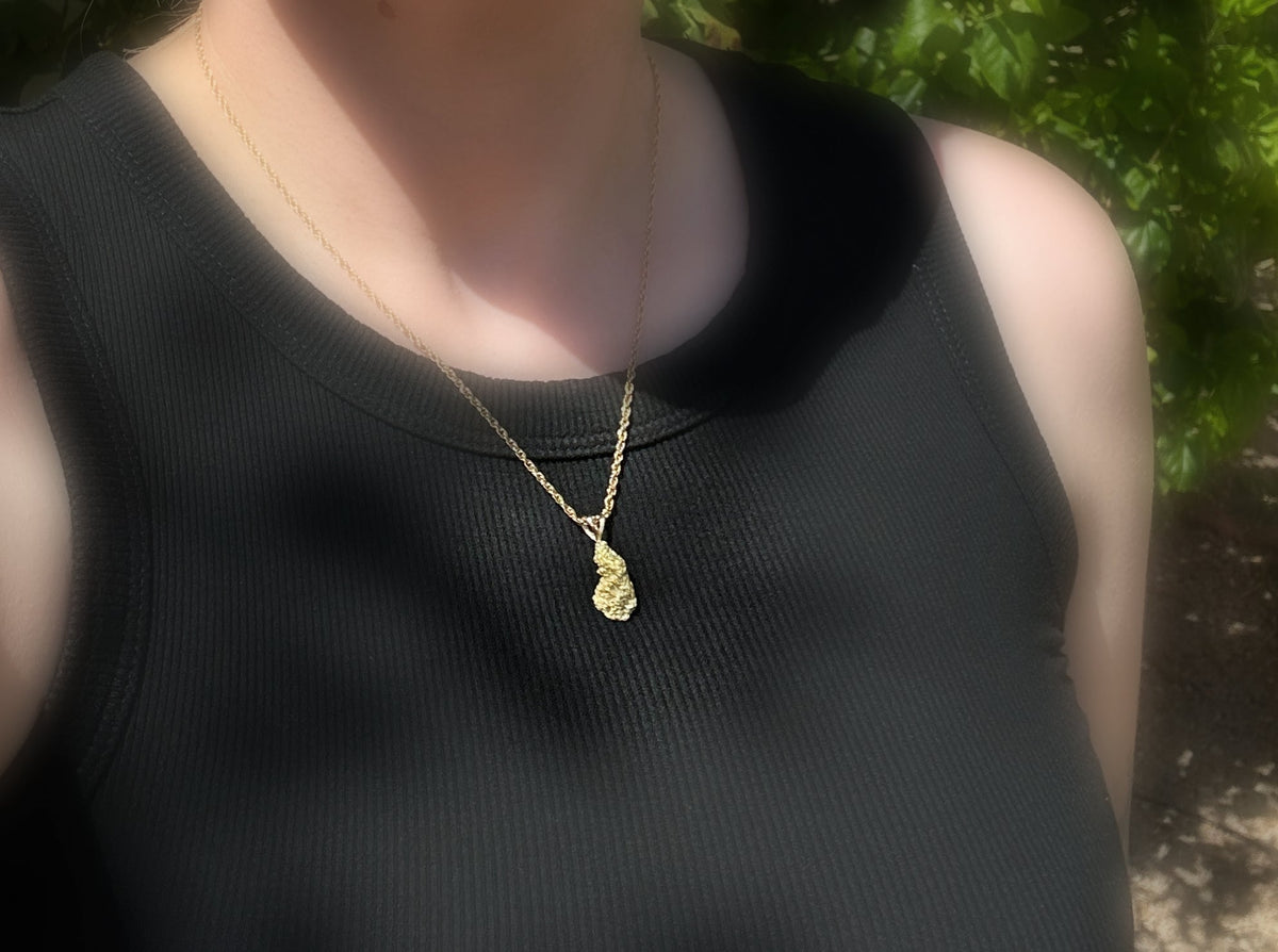 Genuine Natural Gold nugget necklace