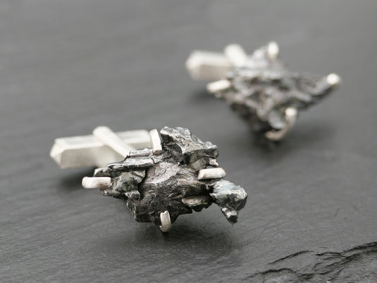 meteorite cufflinks father's day gift