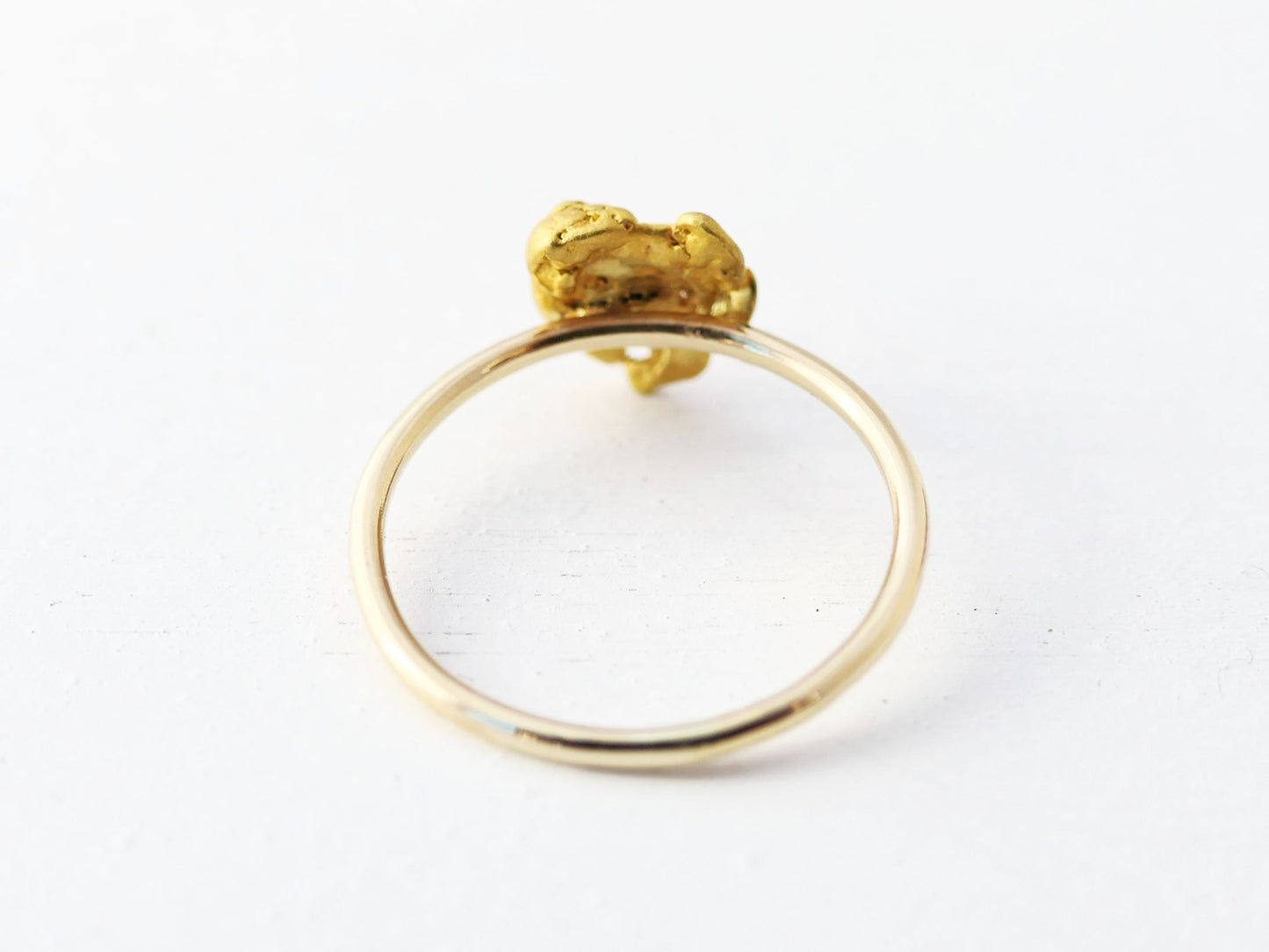 dainty gold nugget ring, anniversary gift