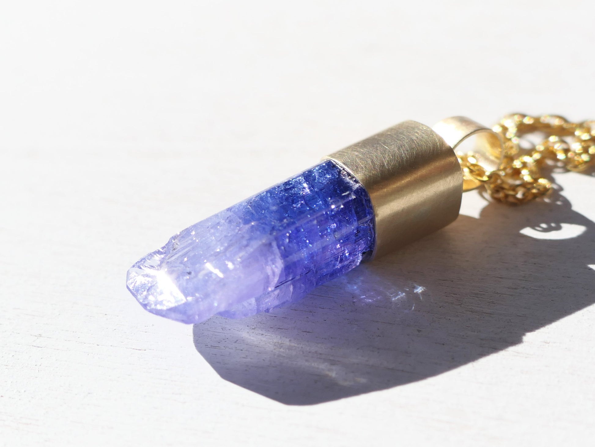 14k Gold Tanzanite Pendant Necklace