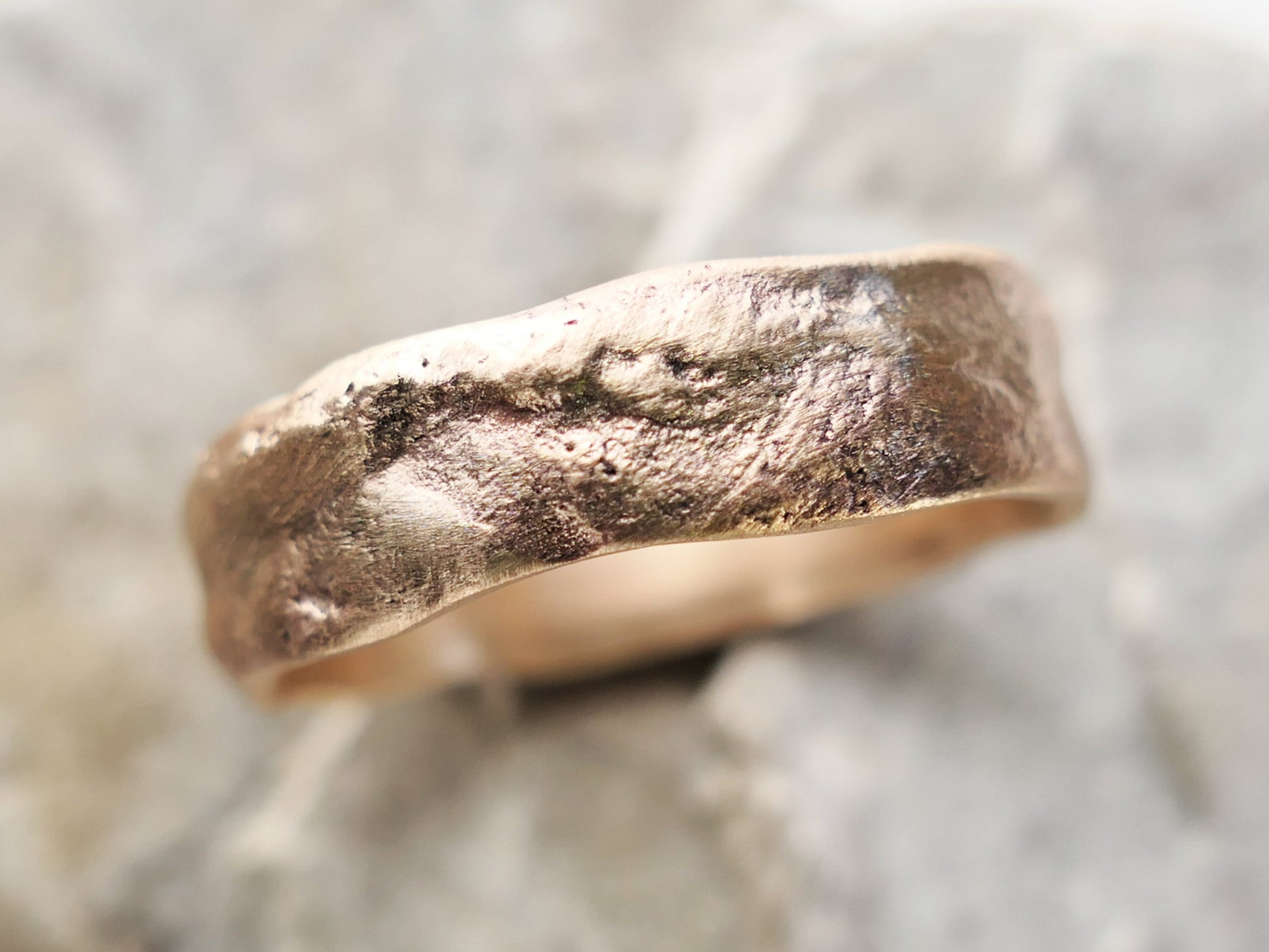 unique bronze ring 8th anniversary gift 