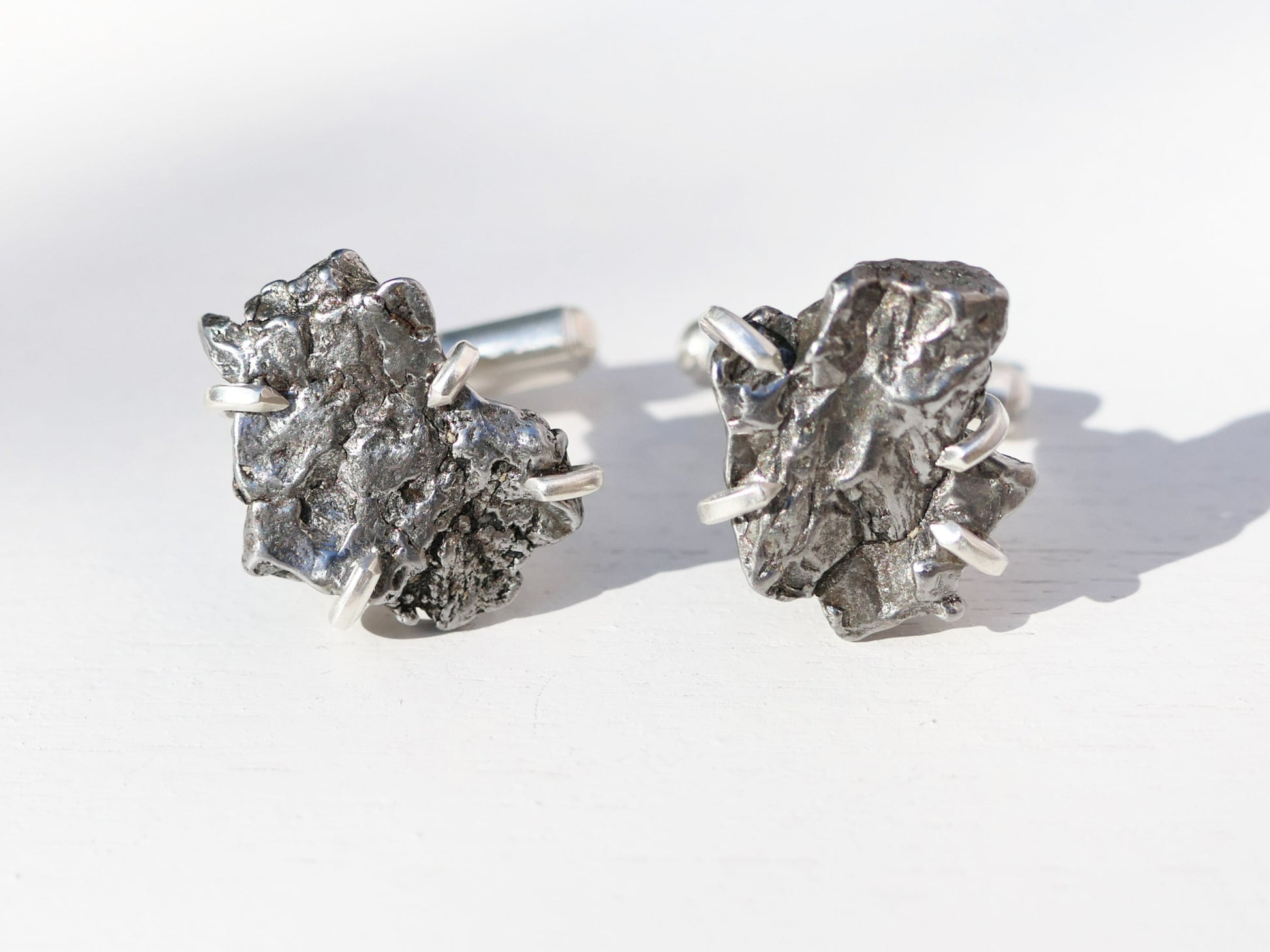 Real Campo del Cielo Meteorite Cufflinks