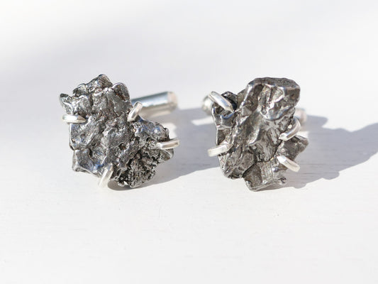 Real Campo del Cielo Meteorite Cufflinks