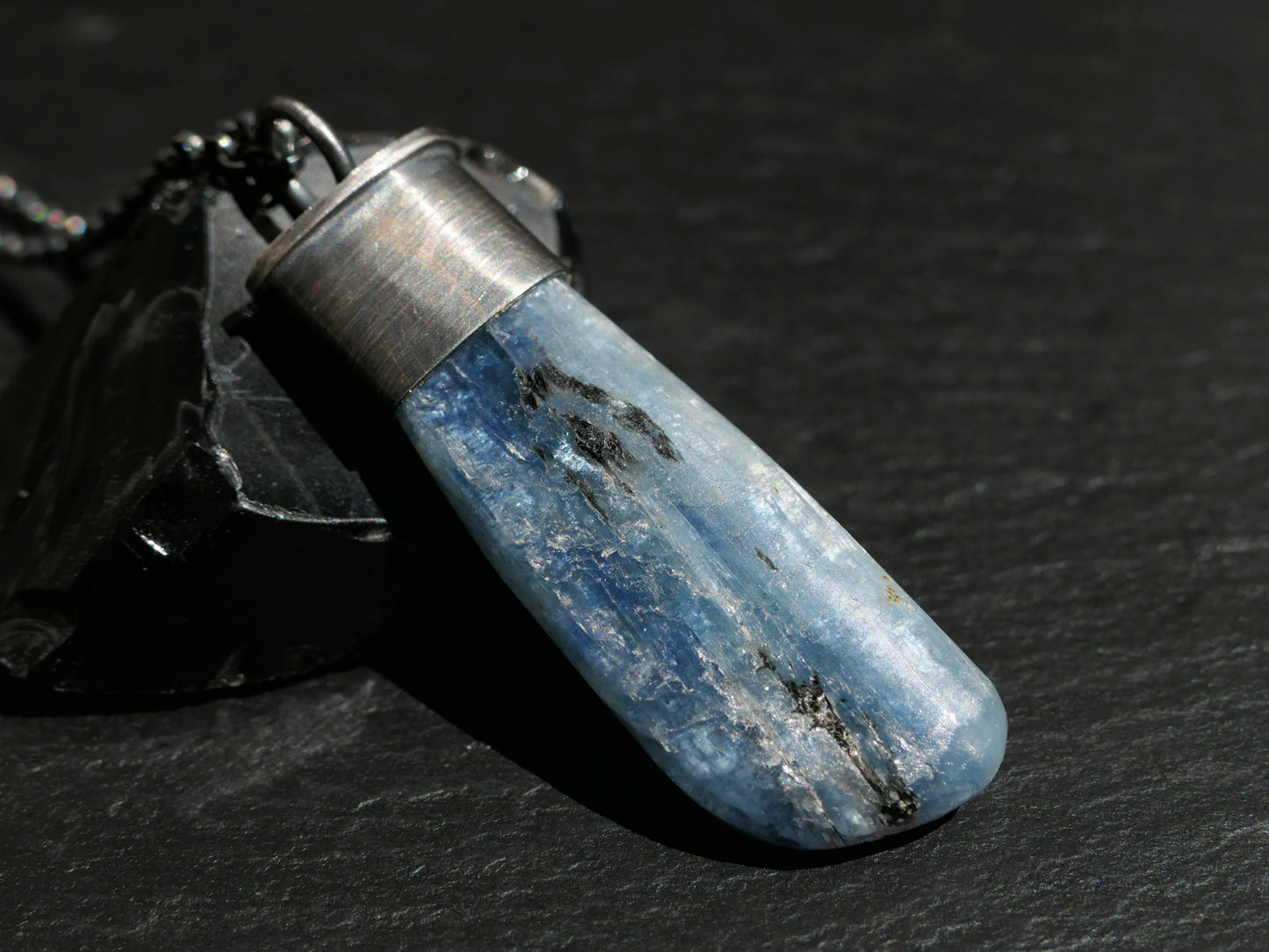 chatoyant kyanite pendant