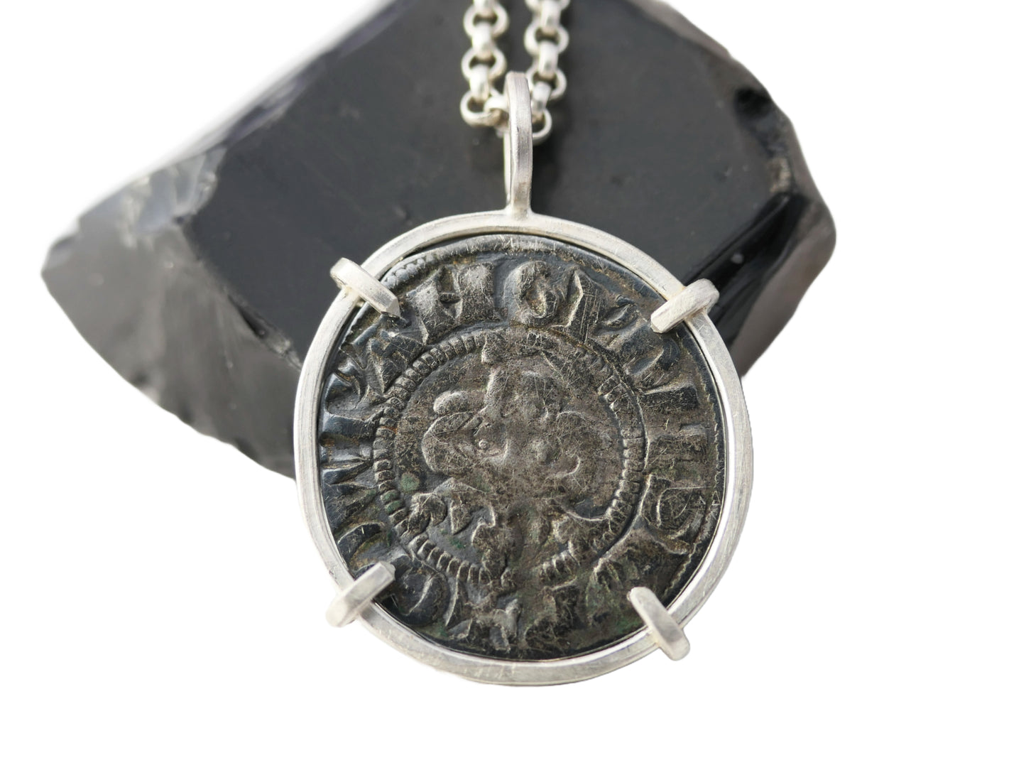 handcrafted coin necklace with authentic coin