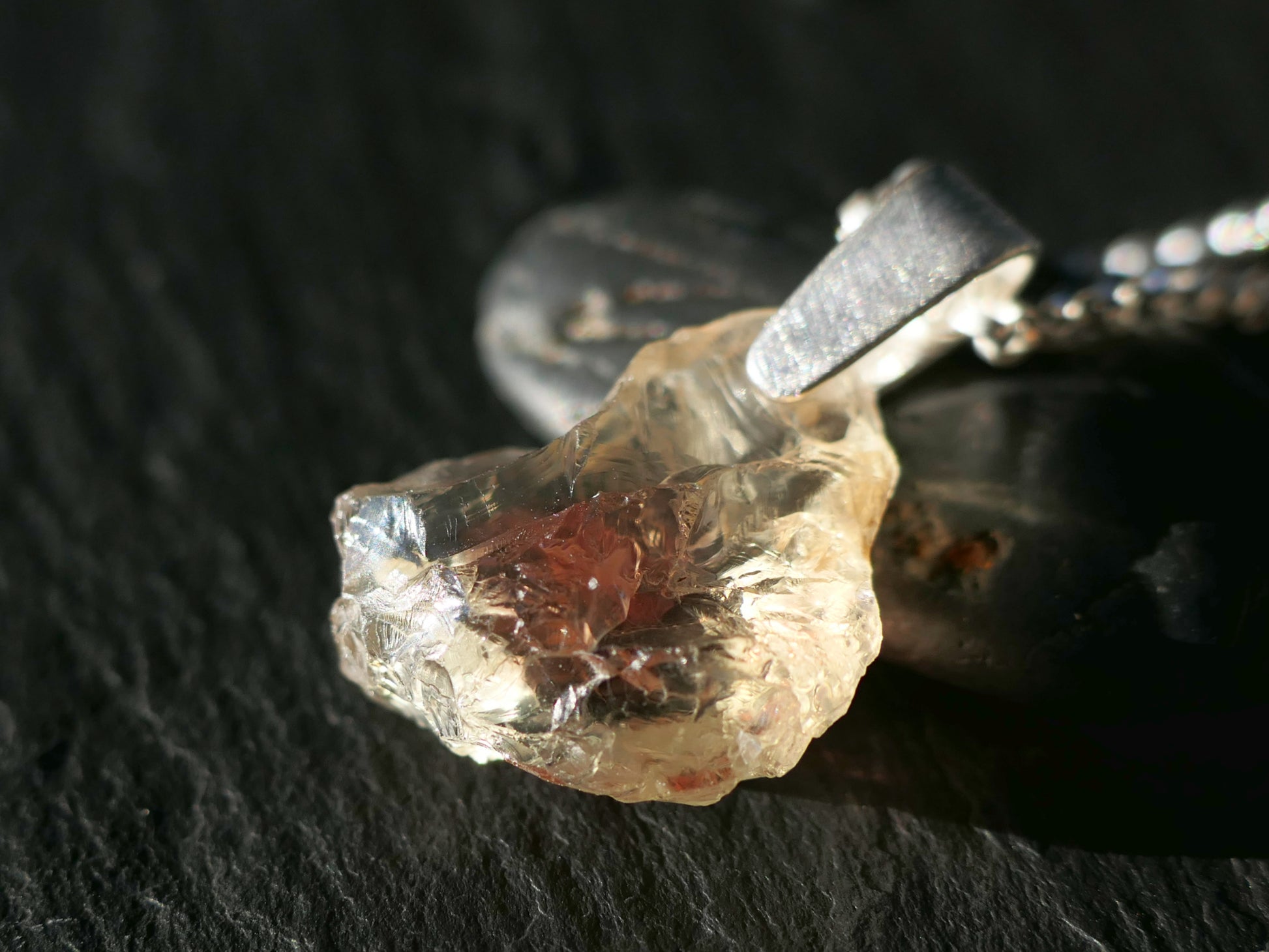 uncut Oregon sunstone crystal