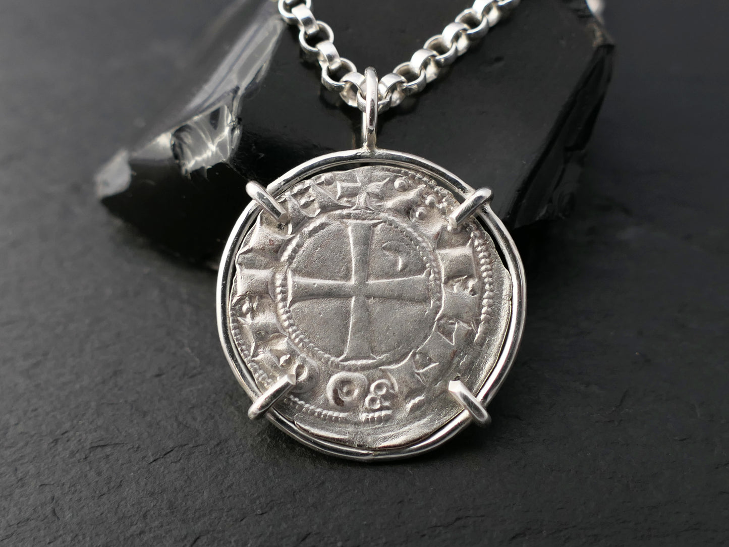 Templar coin necklace, Bohemond III coin