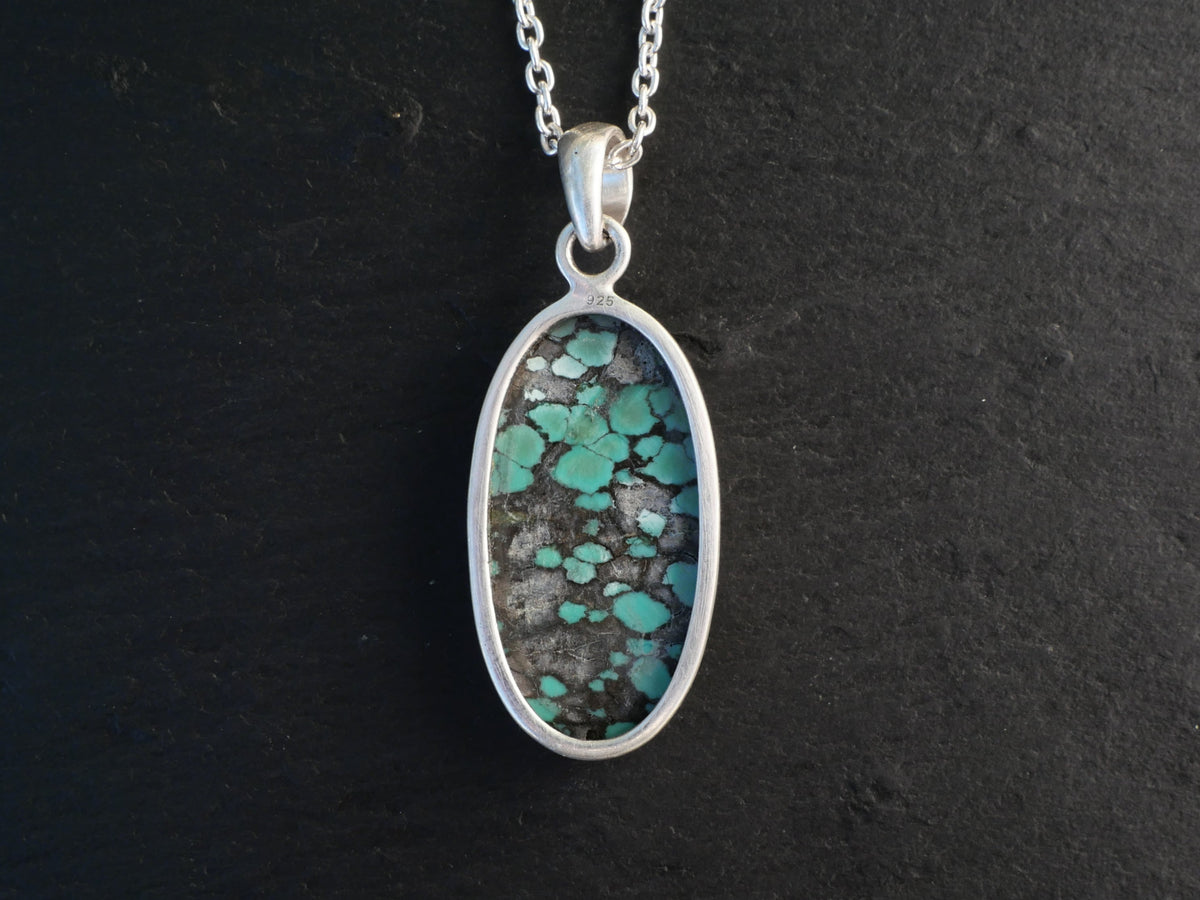 handcrafted Hubei turquoise pendant