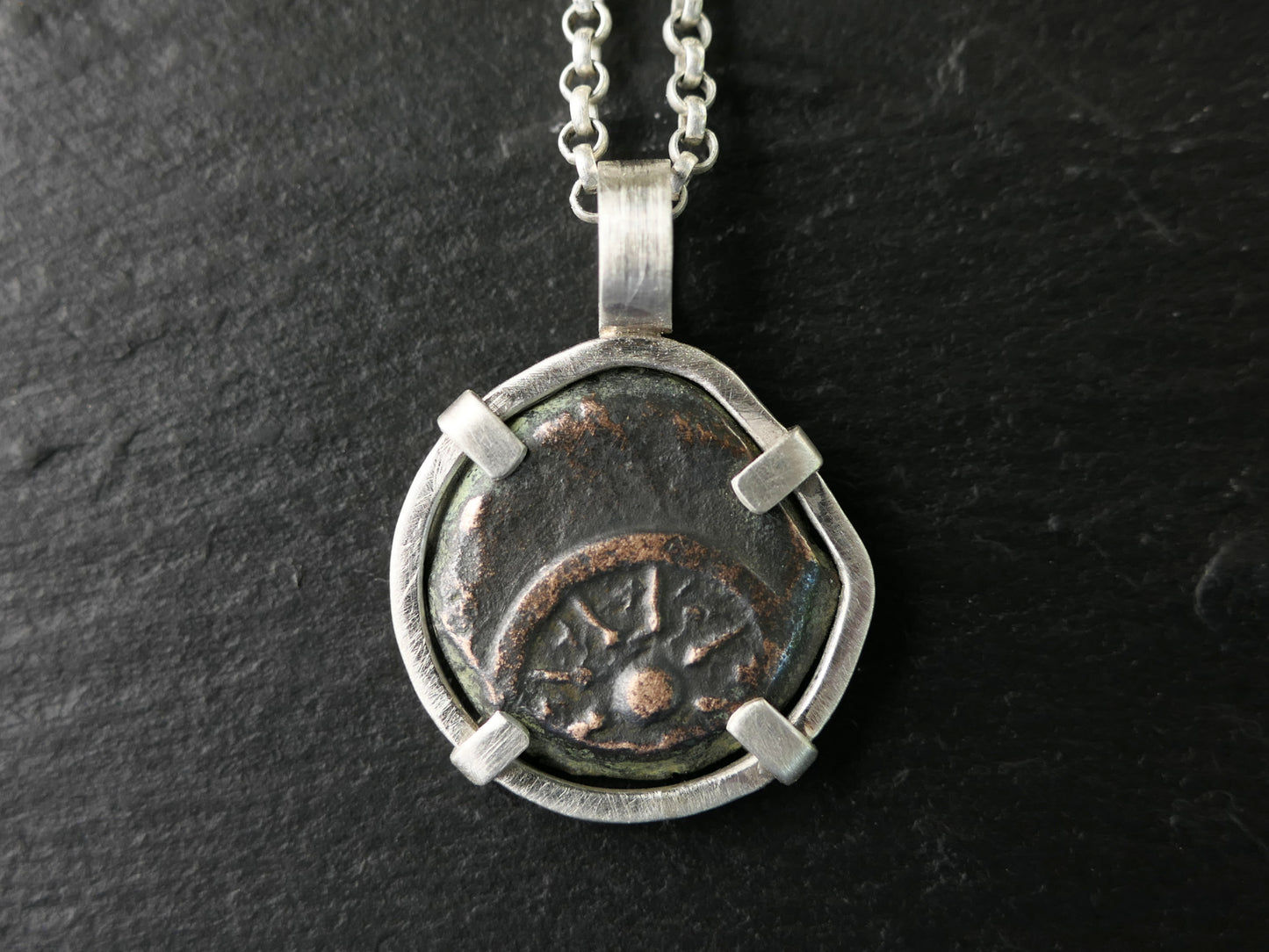 real widows mite coin necklace