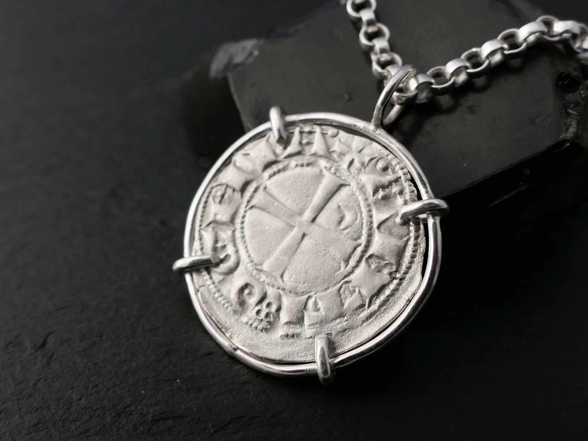 authentic Templar coin, numismatic jewelry