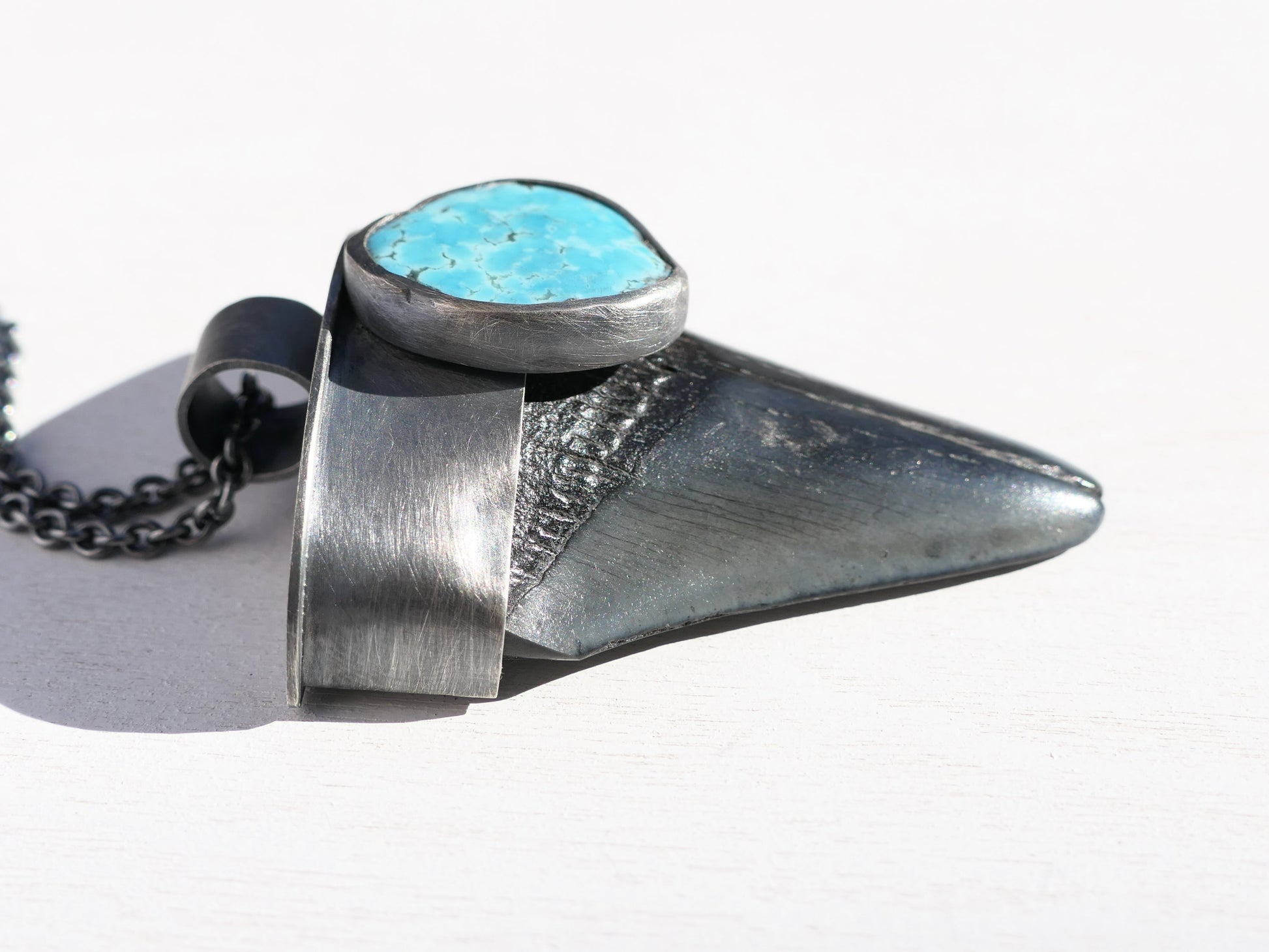 Megalodon tooth jewelry for men