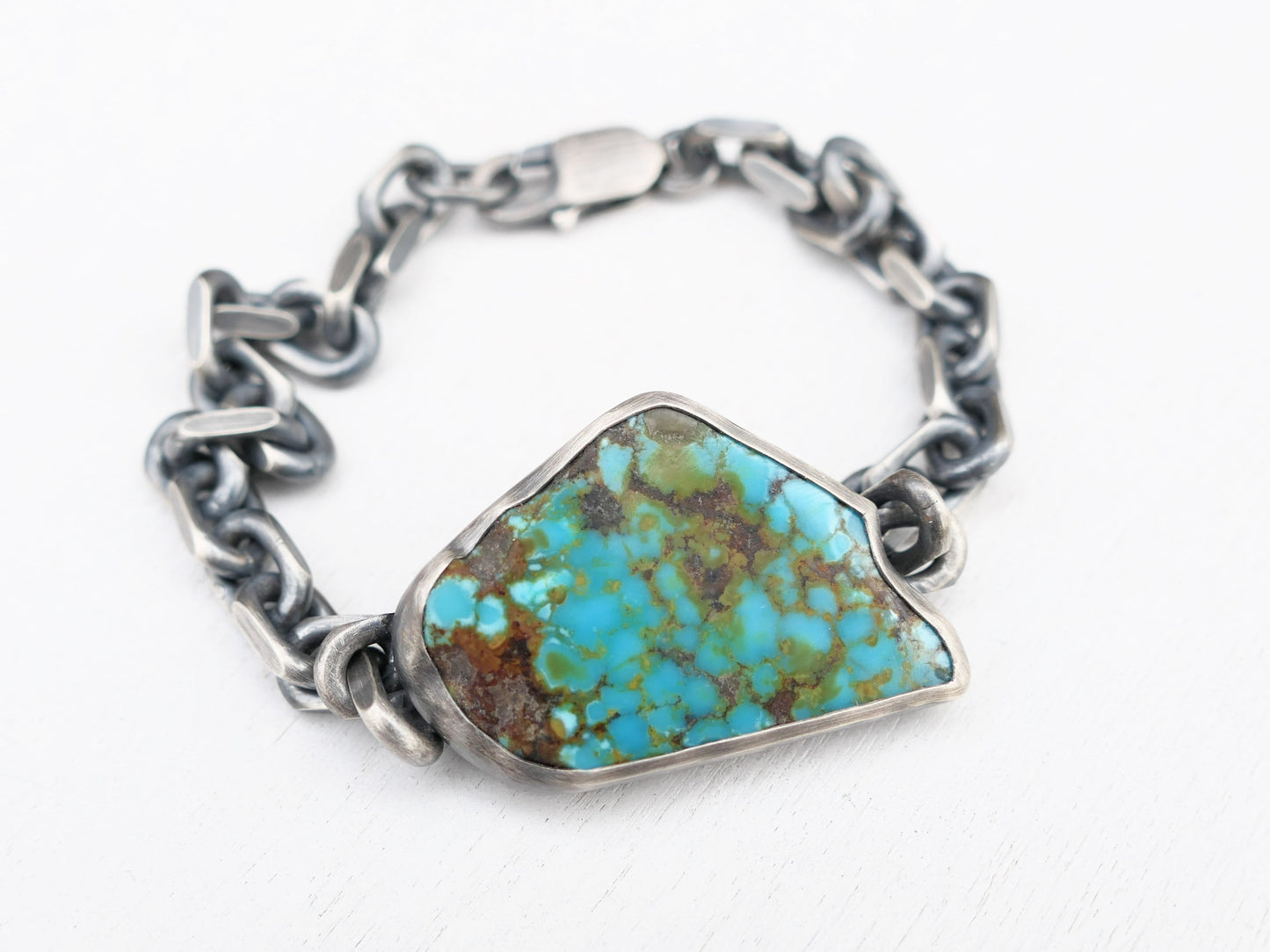 Kingman Turquoise Nugget Bracelet 8 1/2 inches