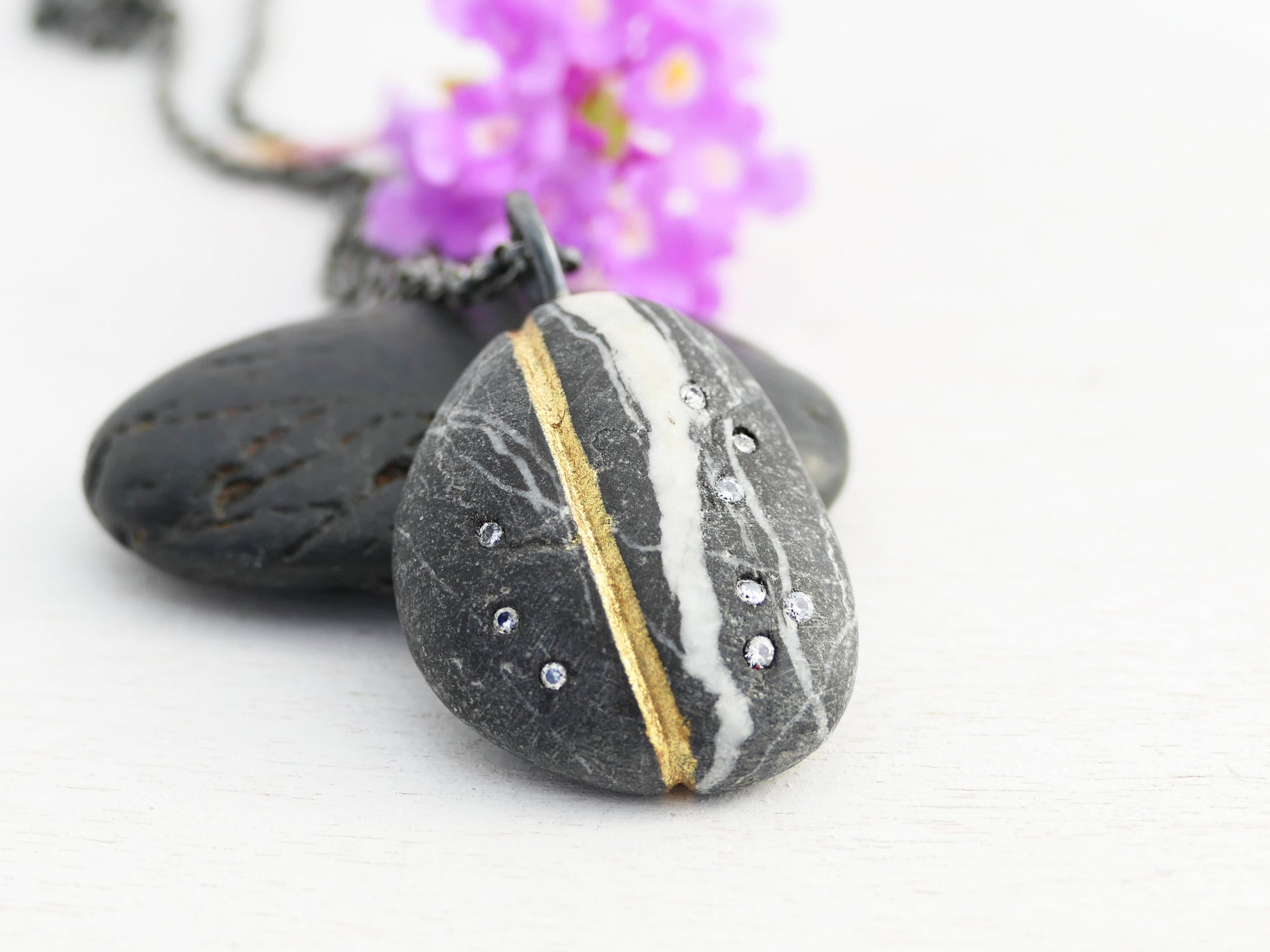River stone pendant