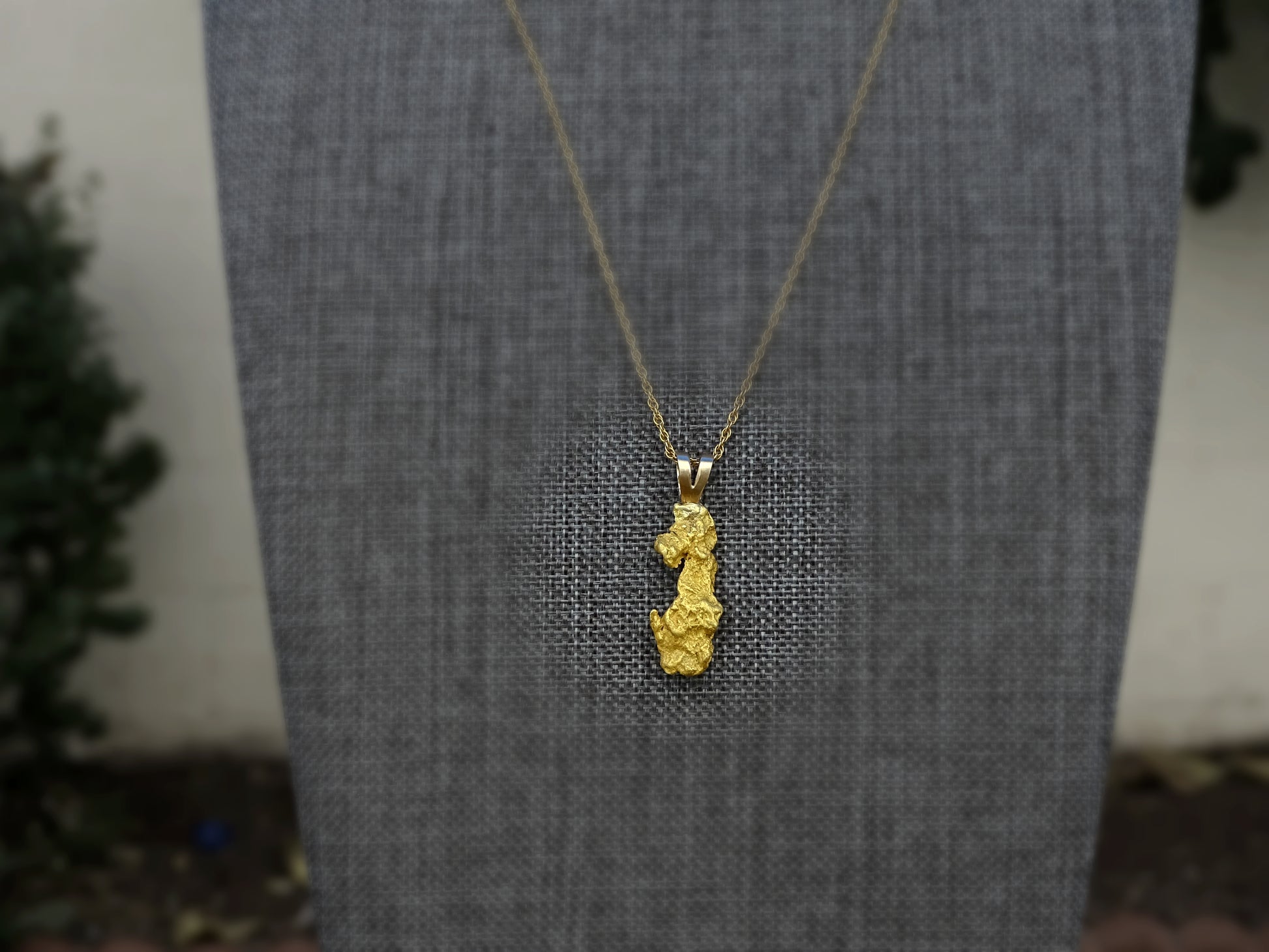 gold nugget pendant