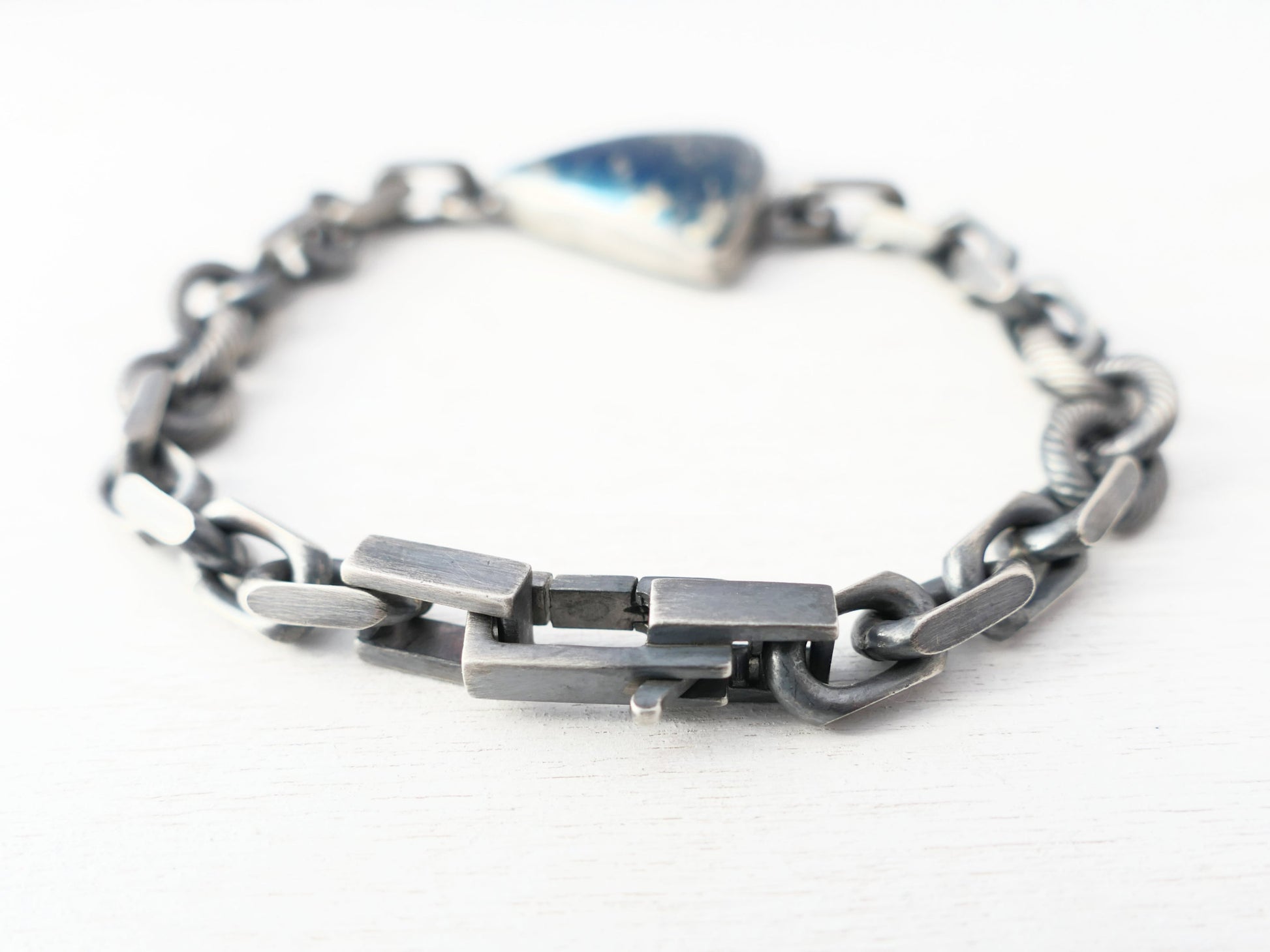 Sterling Silver Covellite Bracelet