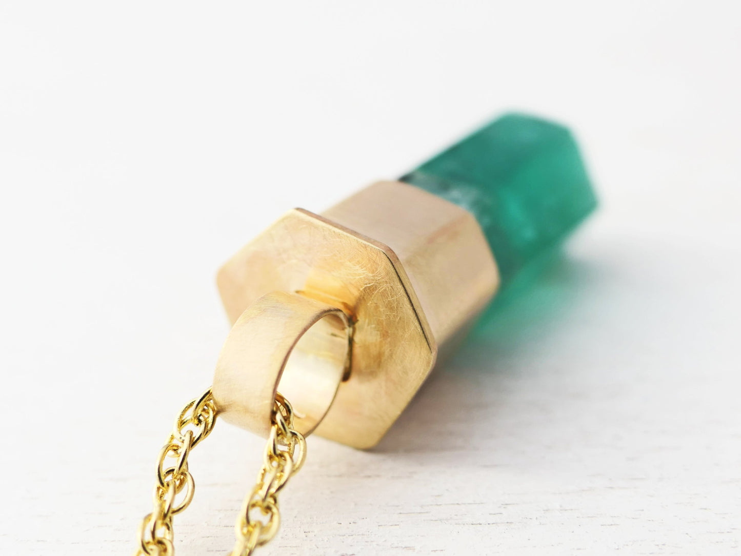 Emerald crystal pendant