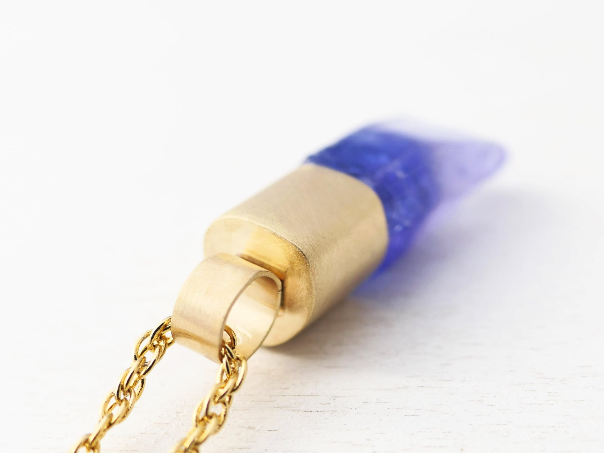 Tanzanite pendant 14K gold