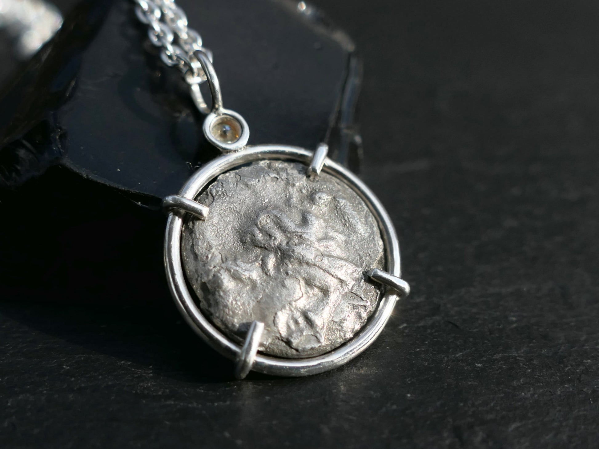 silver owl coin head of Athena