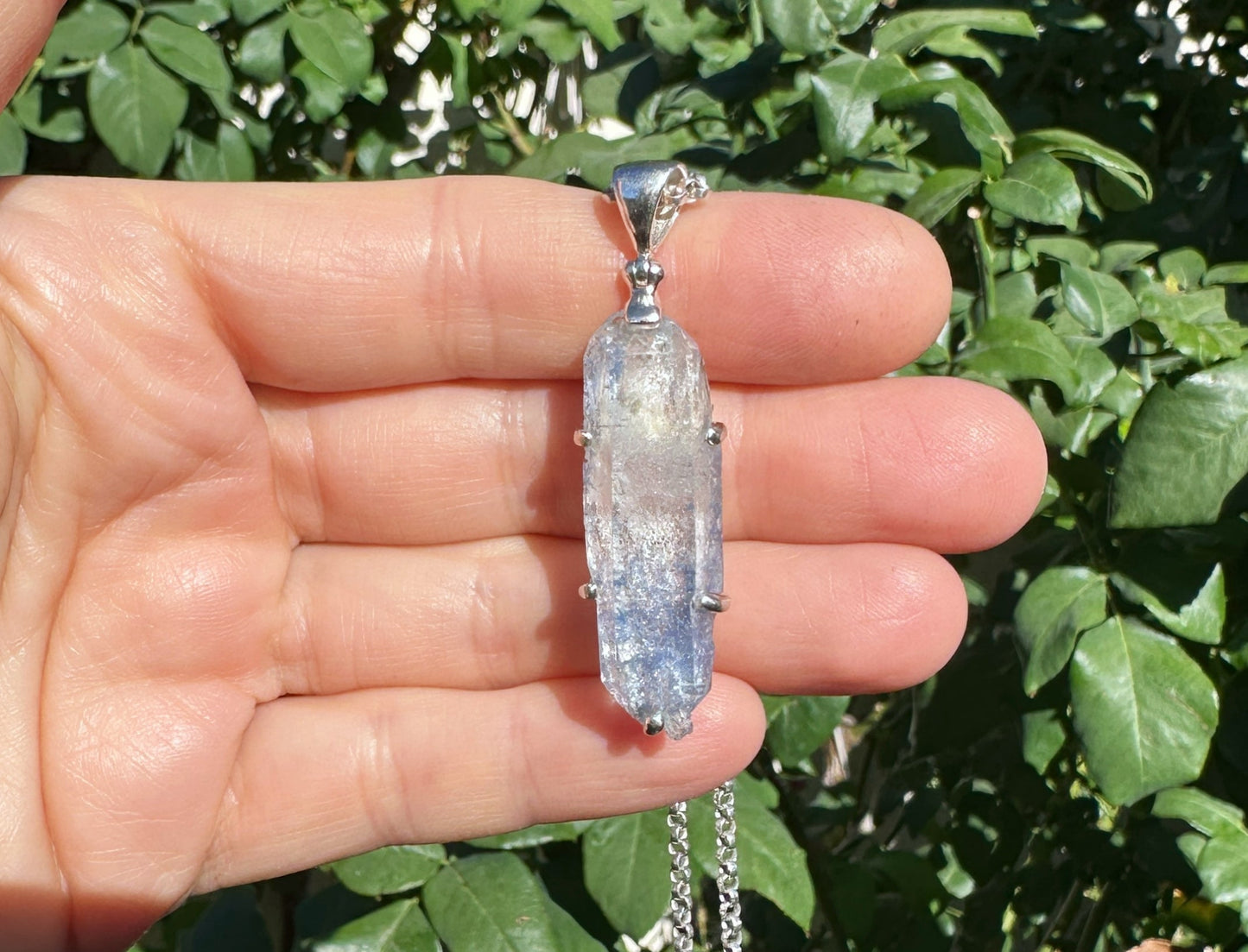 dumortierite quartz charm