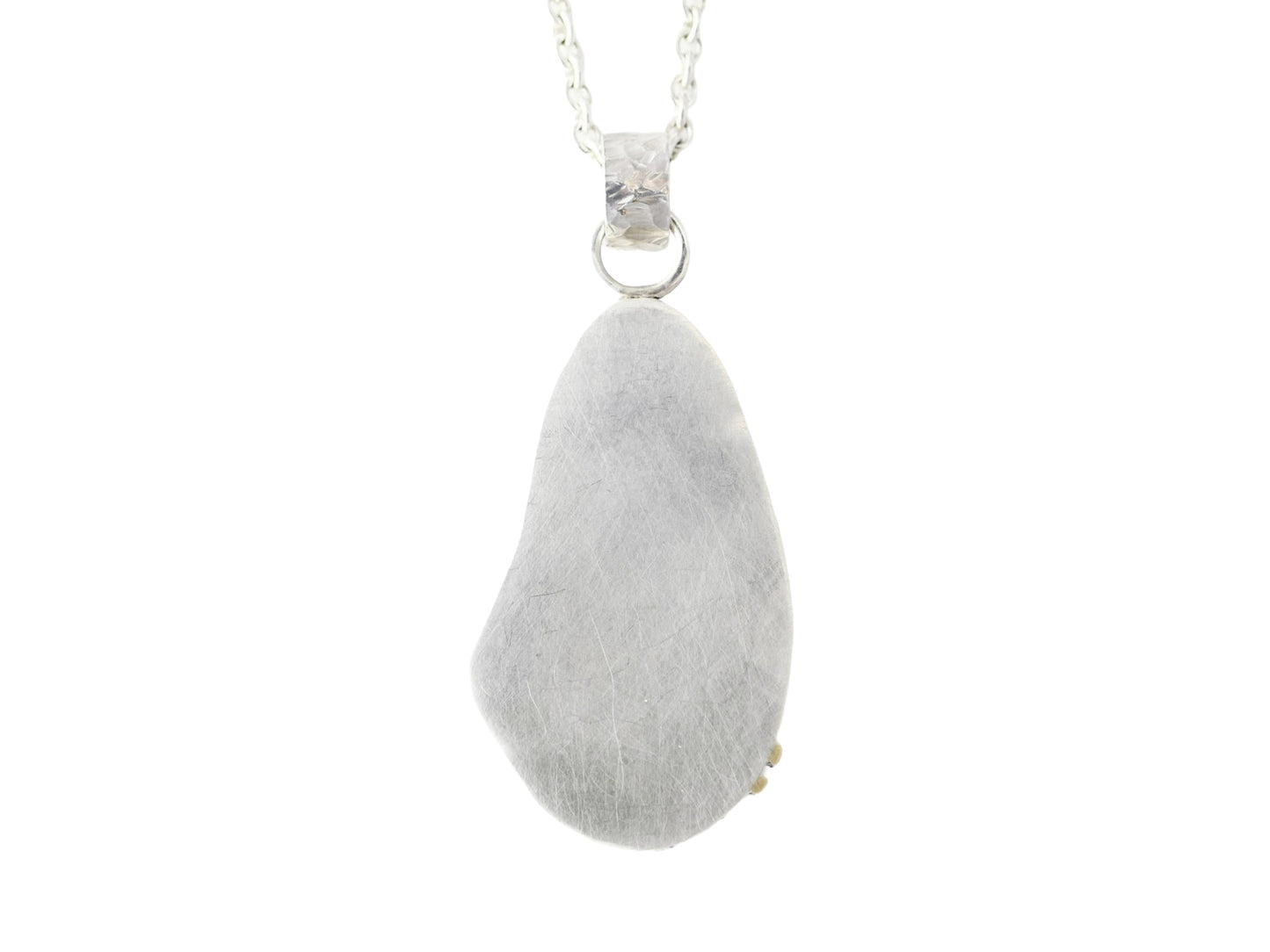 Quartz on chrysocolla charm pendant