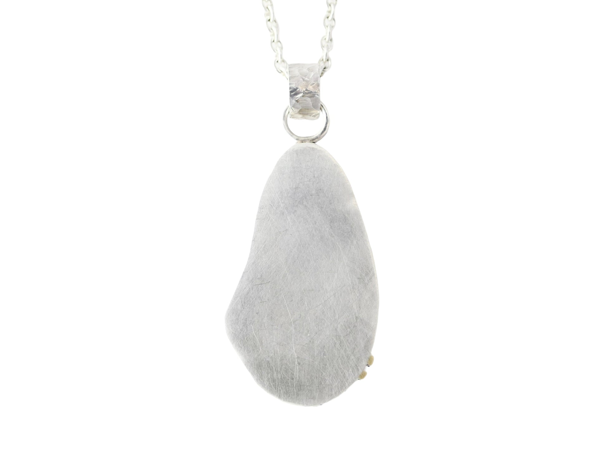 Quartz on chrysocolla charm pendant
