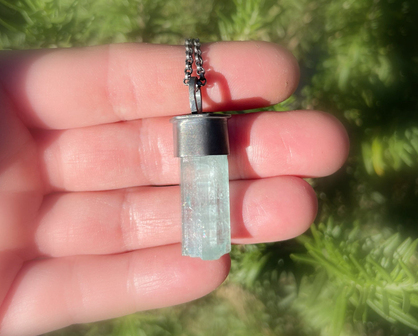 Vietnam Aquamarine crystal necklace