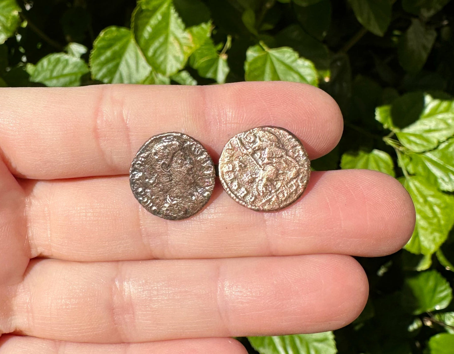 Roman Coin Cufflinks Sterling Silver Backs