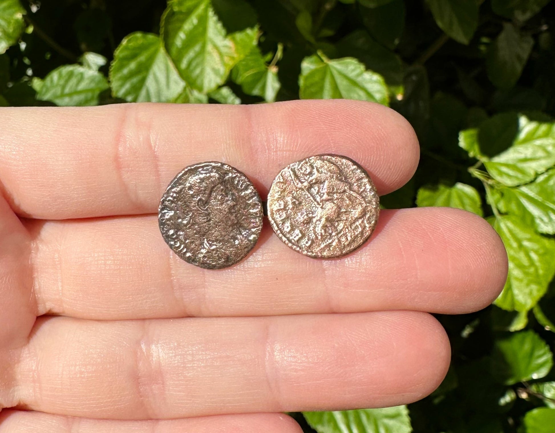 Roman Coin Cufflinks Sterling Silver Backs