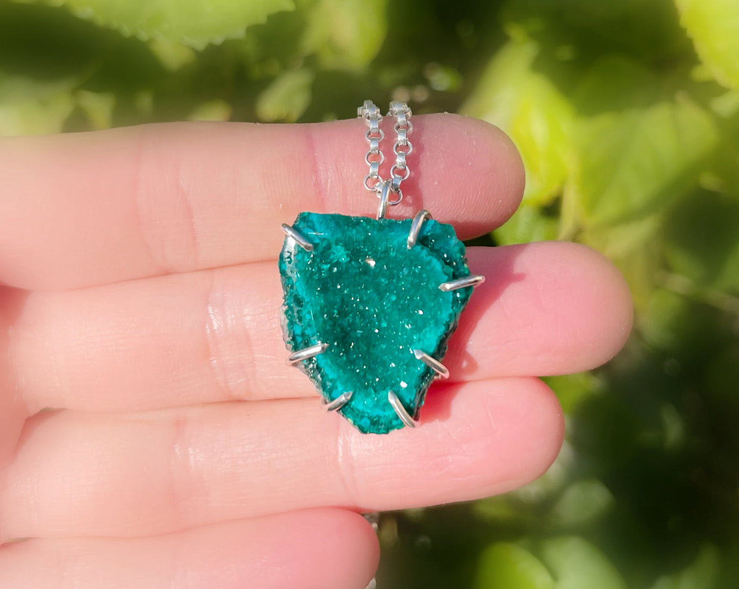 green dioptase crystal