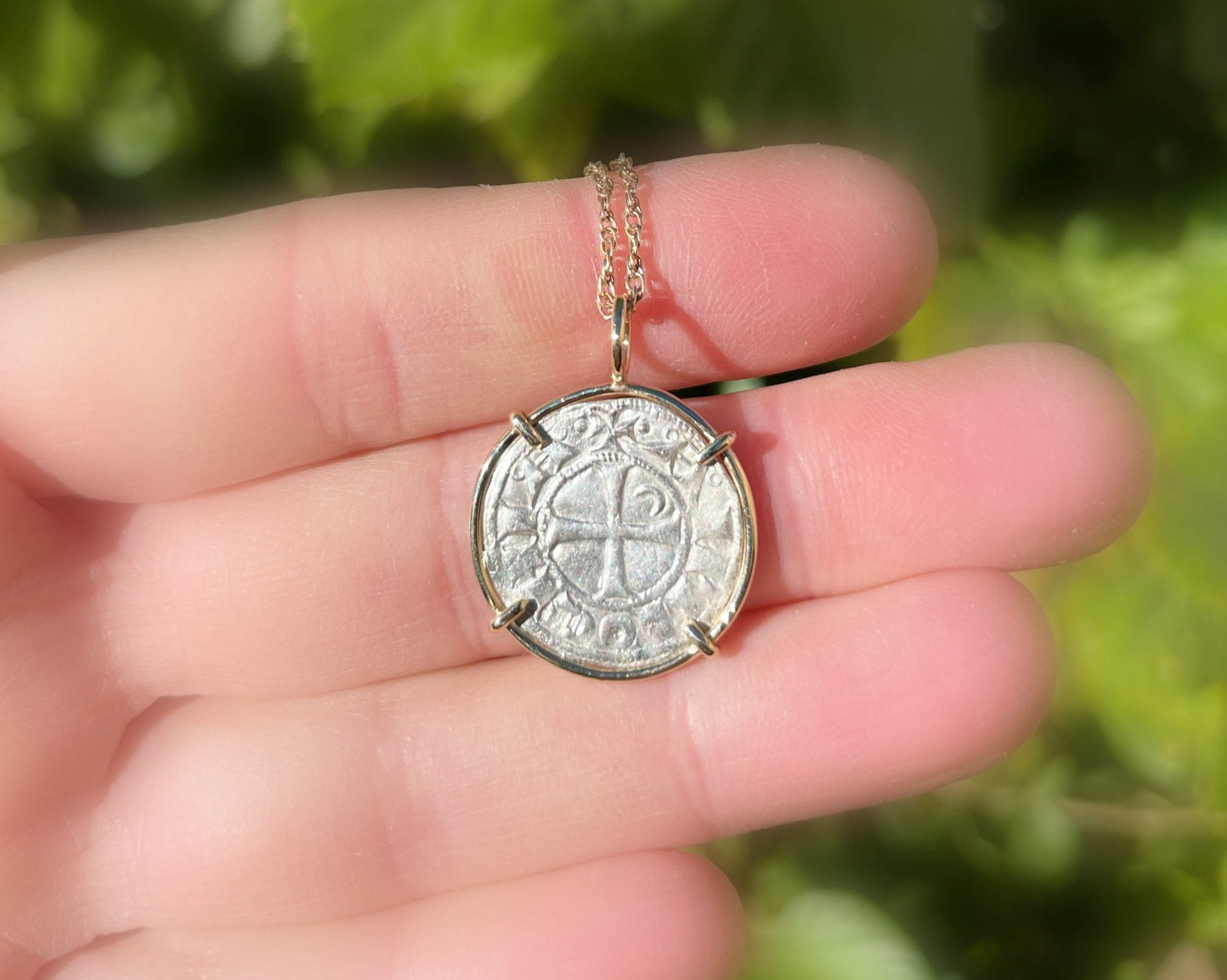 Crusader coin pendant