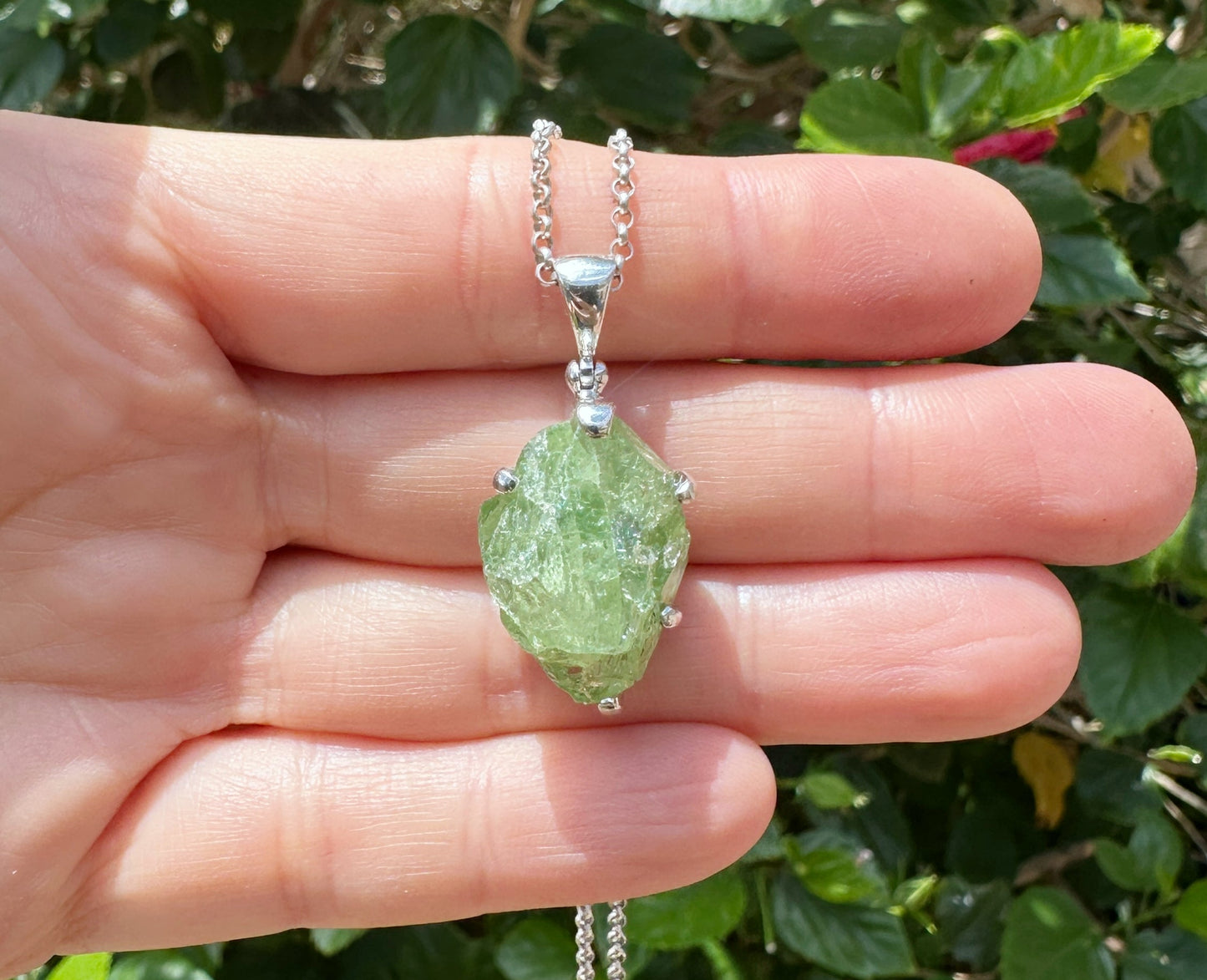 tsavorite crystal necklace