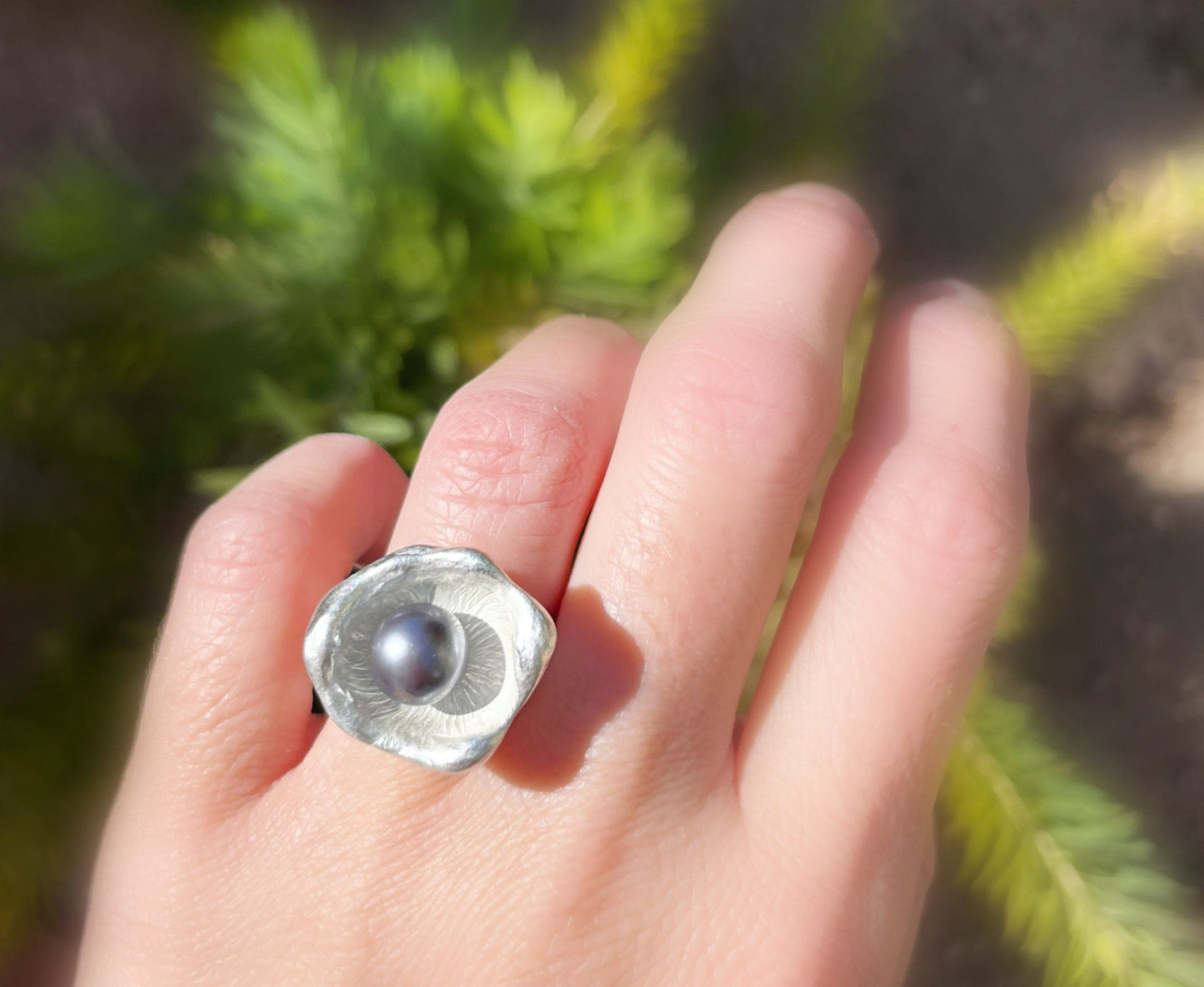 unique Tahiti pearl ring