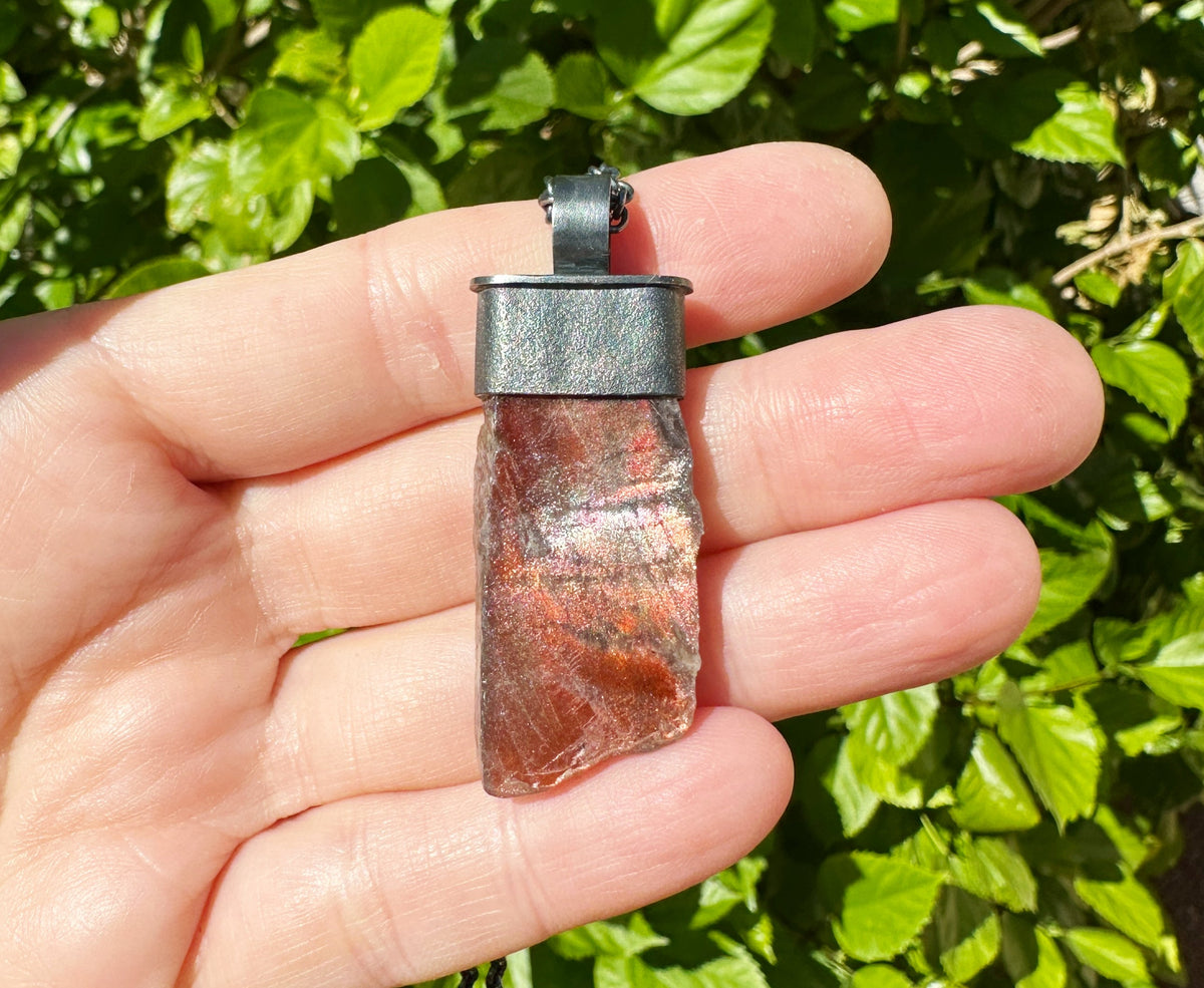 Red Purple Haze Sunstone Slice