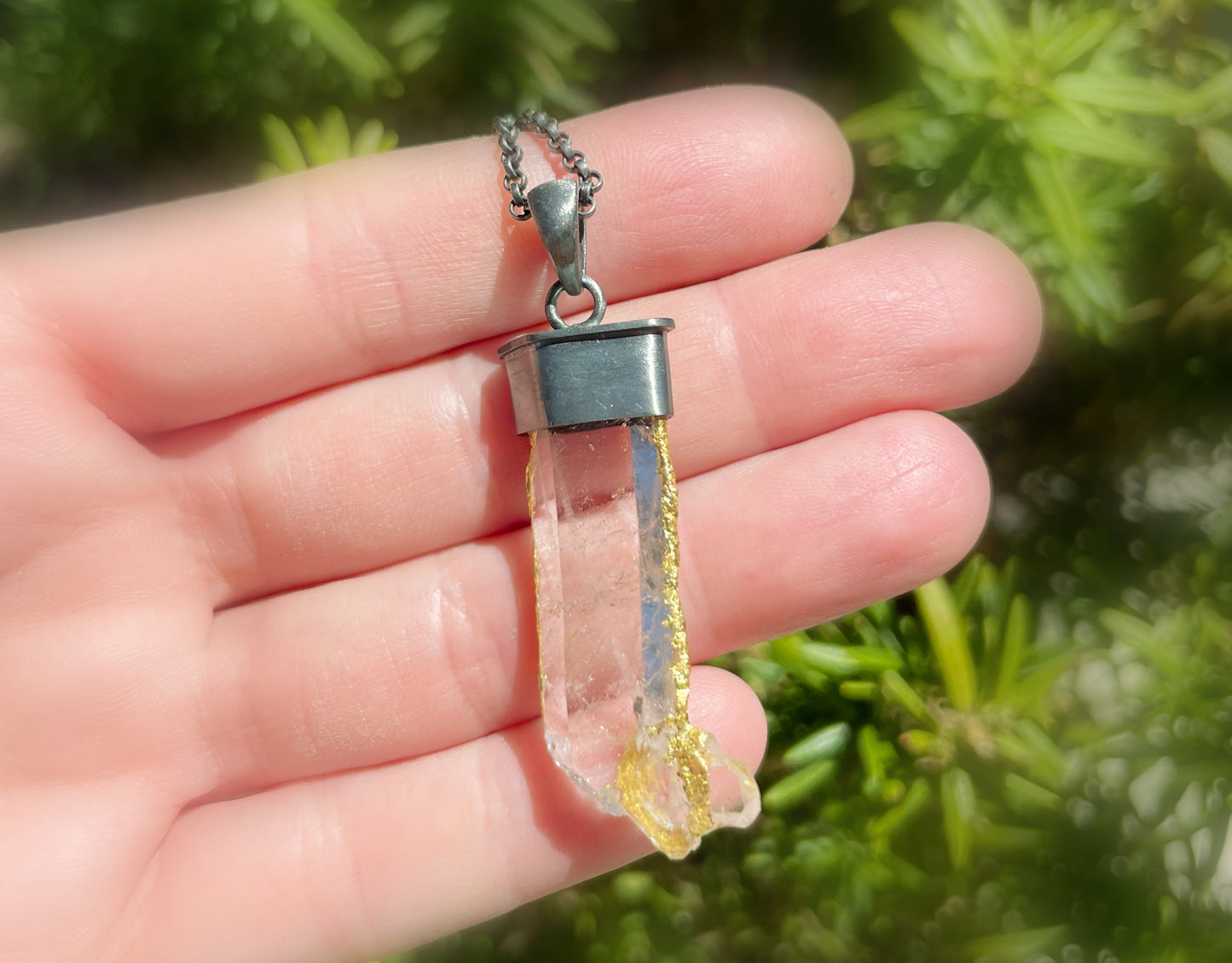 unique quartz crystal necklace