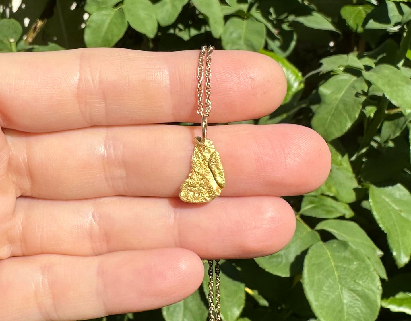 natural gold nugget necklace