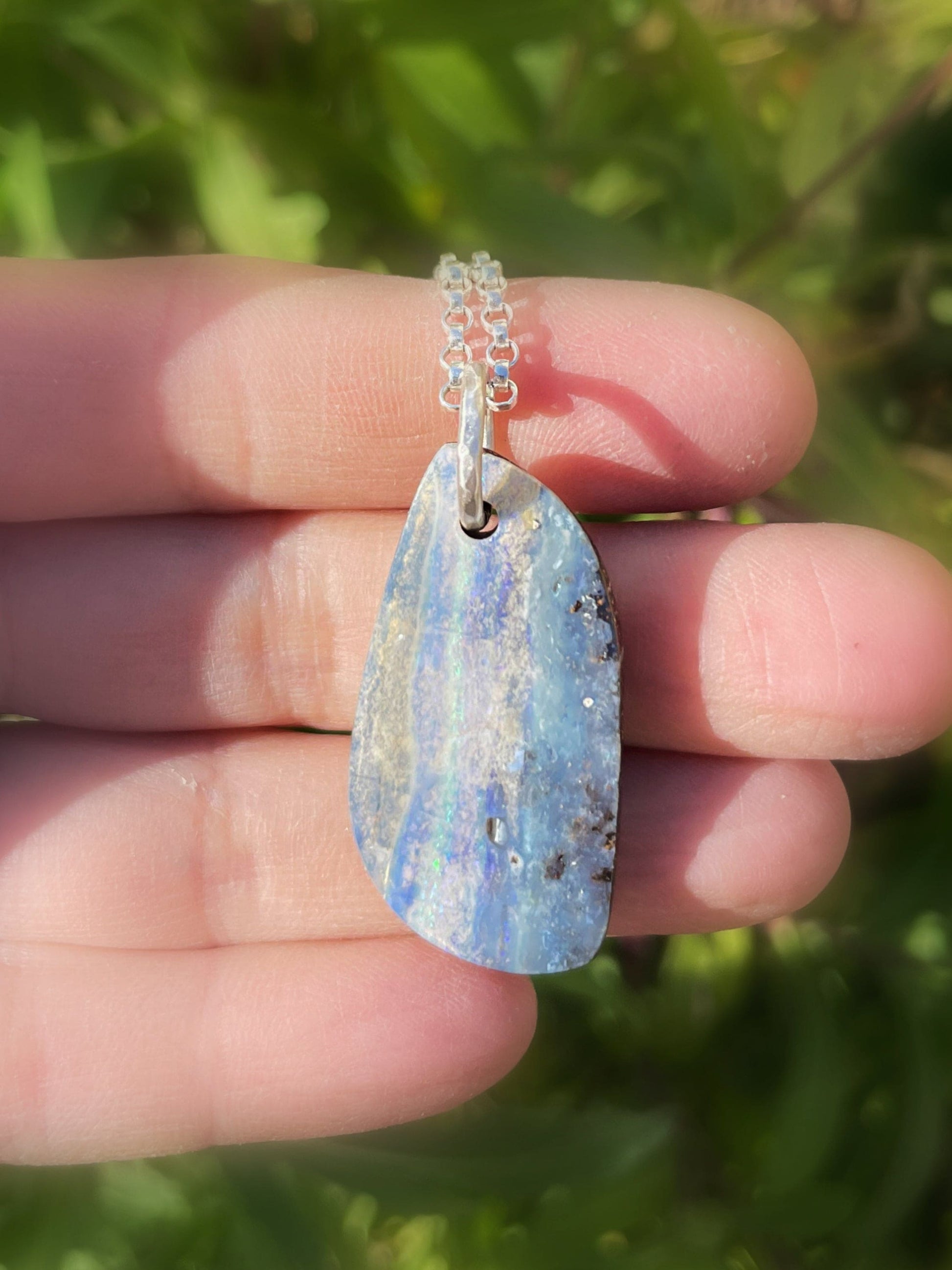 boulder opal necklace for women