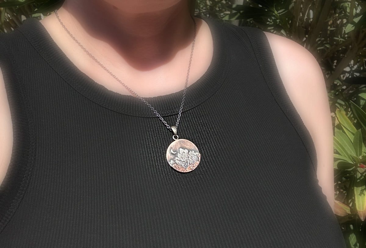 Rustic mountain pendant National Park Necklace
