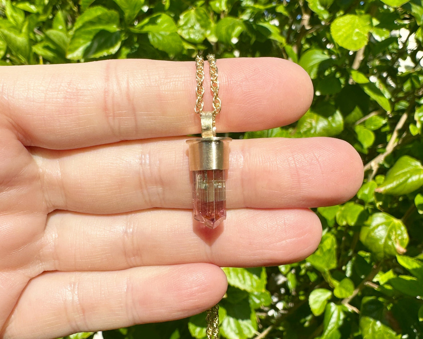 natural tourmaline crystal necklace 