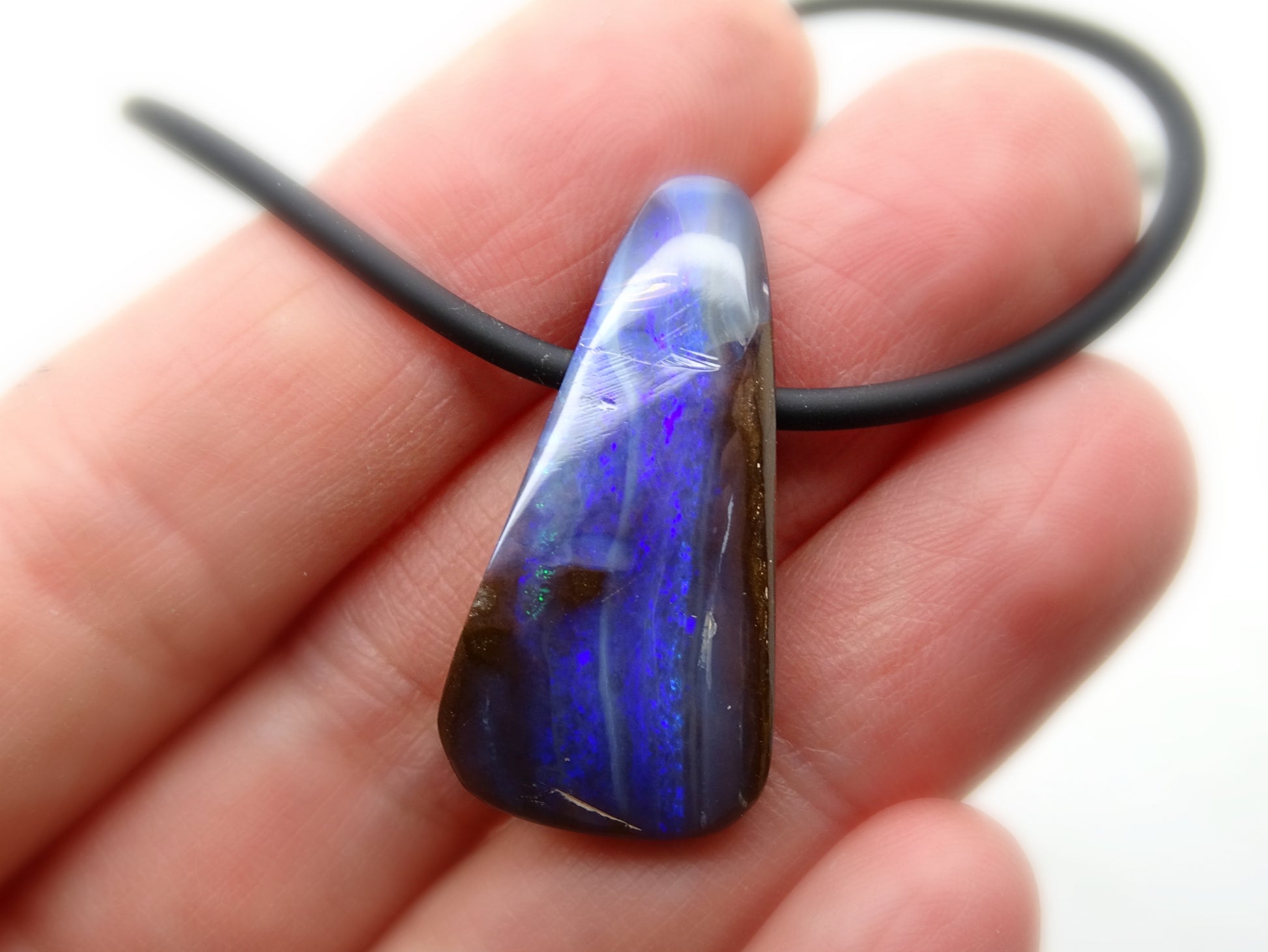 boulder opal necklace
