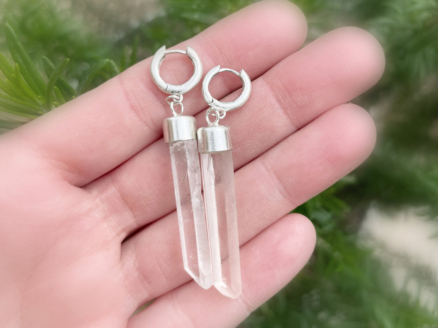 quartz crystal earrings