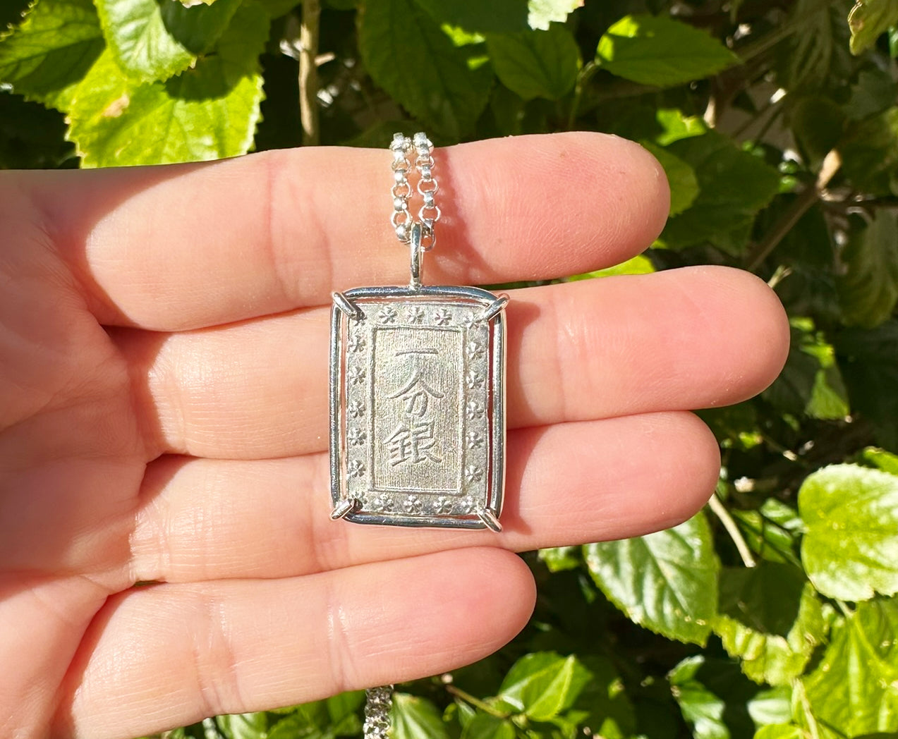 Japan Ichibu Gin coin pendant