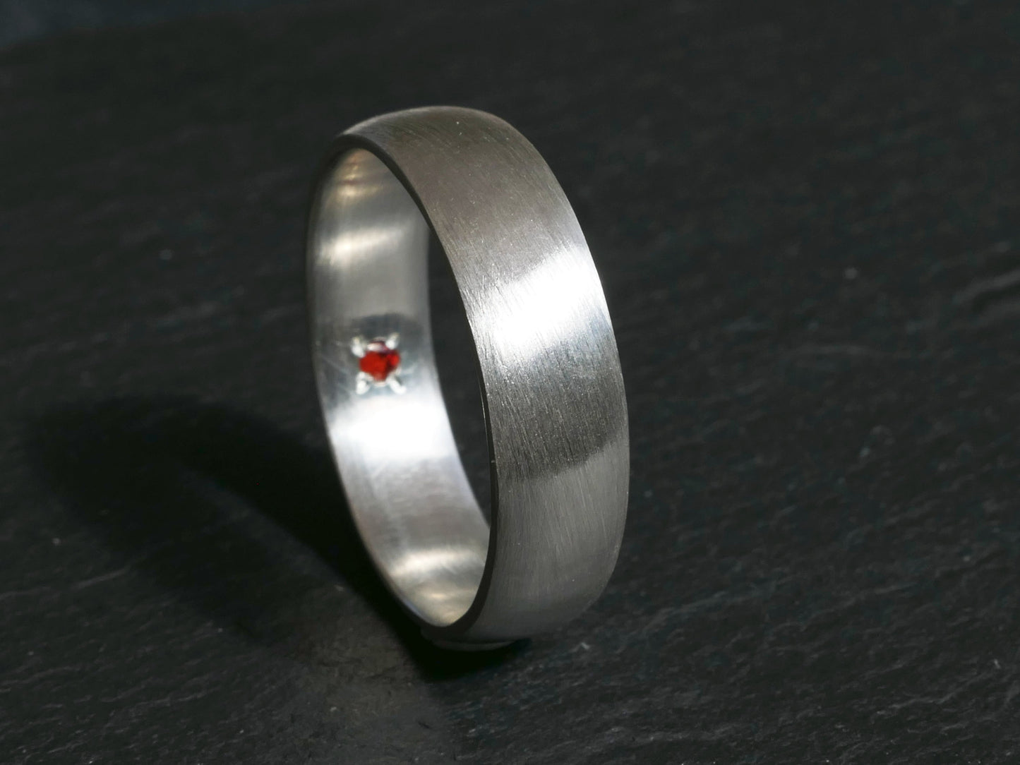 hidden gemstone ring sterling silver with a gemstone set on the inside of the band
