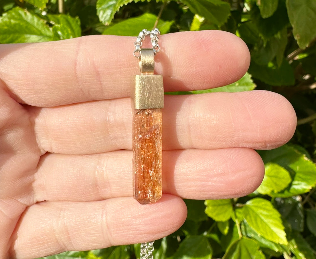 14k gold Imperial Topaz pendant